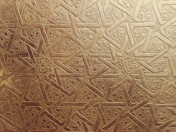 黄铜上的Arabesque图案图片下载