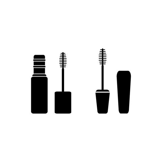 化妆睫毛膏向量图标黑色图片下载