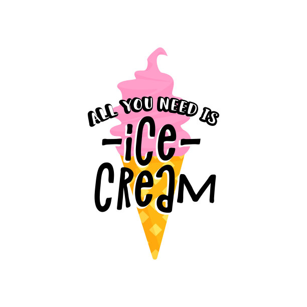 题词你好夏天和西瓜片，矢量，字母图片下载