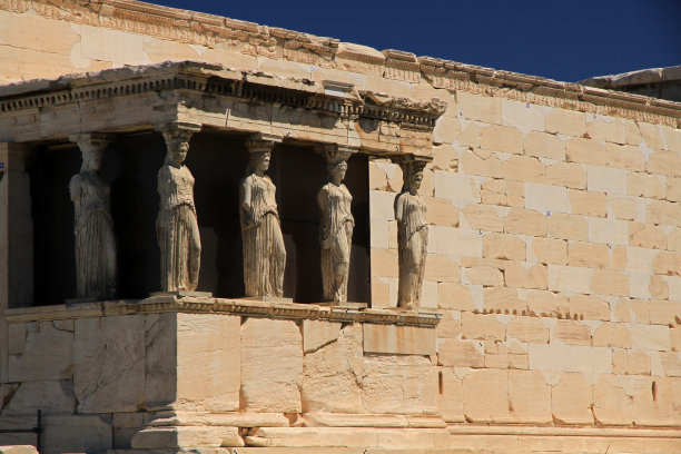 女像柱的门廊图片下载