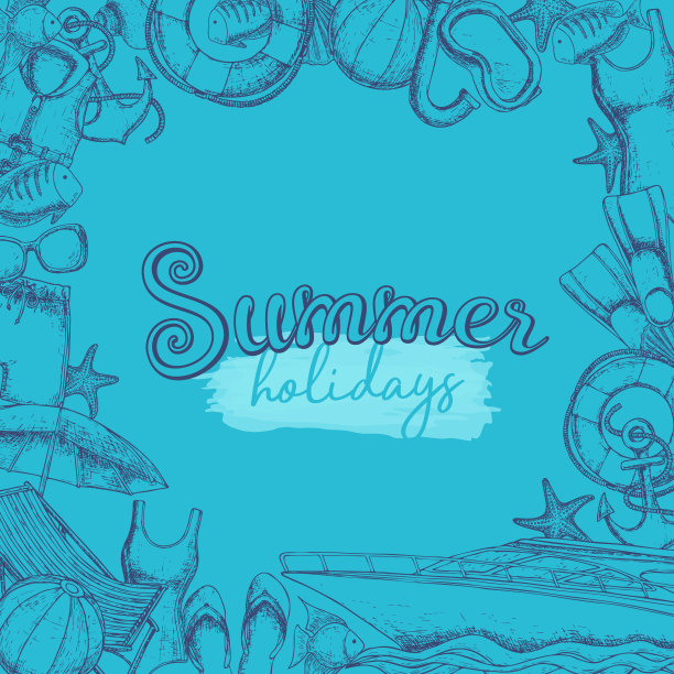 海滩暑假图片下载