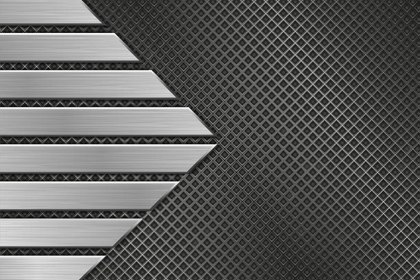 金属纹理与穿孔和拉丝银板图片下载