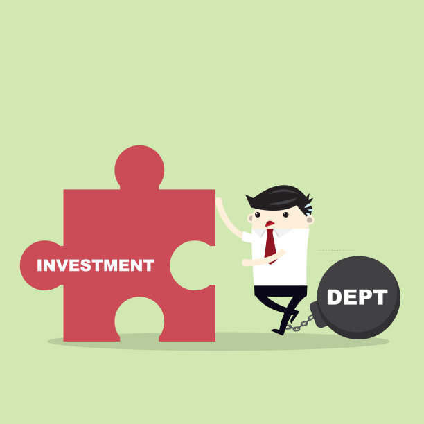 商人推动投资拼图支付部门图片下载
