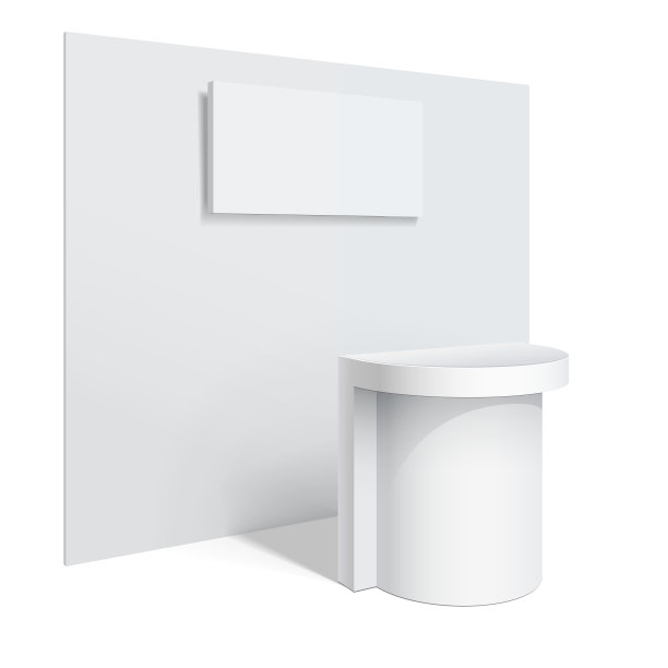 白色接待处或服务台。图片下载