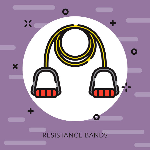 阻力带开放轮廓健身图标图片下载