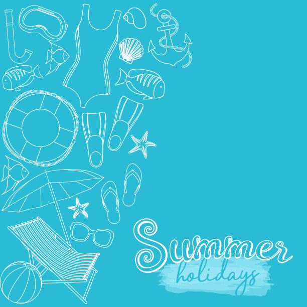 海滩暑假图片下载