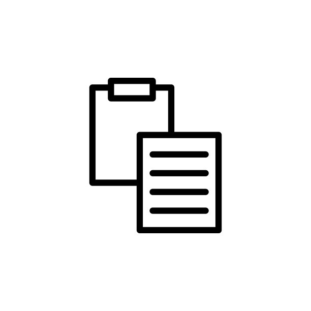 平板电脑上的文档图标，适用于移动概念和Web应用的极简图标元素，网站设计和应用开发的细线图标图片下载