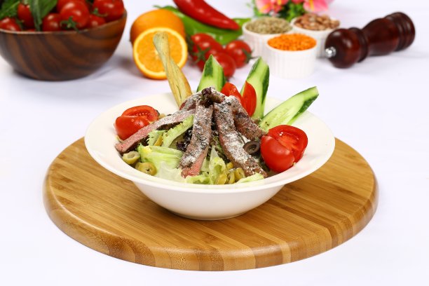 牛扒配沙拉图片下载