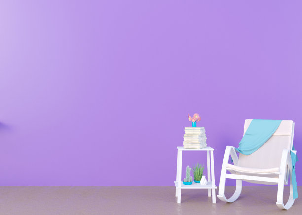 模拟海报框架在夏季概念室内背景，3D插图，渲染。图片下载