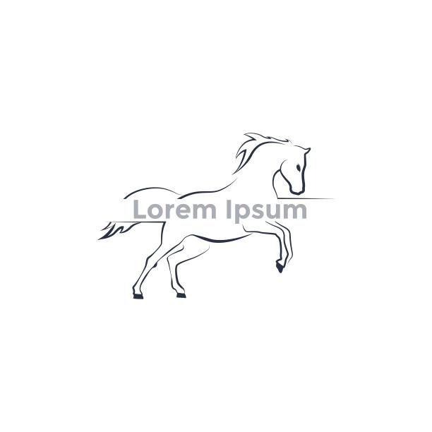 奔马轮廓图片下载