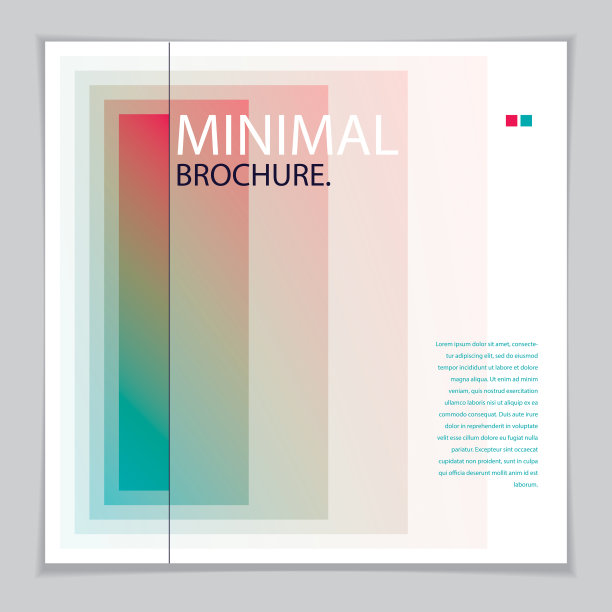 最小的传单，小册子，年度报告封面模板。网站，商务或事件矢量图形设计模板。封面采用最小的几何设计。图片下载
