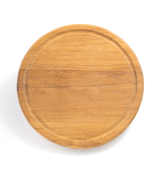 木质砧板上的白色背景图片下载