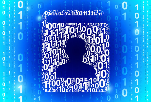 联系簿二进制代码蓝色矢量模式背景图片下载