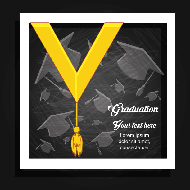 带围巾的毕业卡图片下载