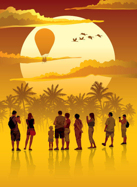 热带丛林的日落图片下载