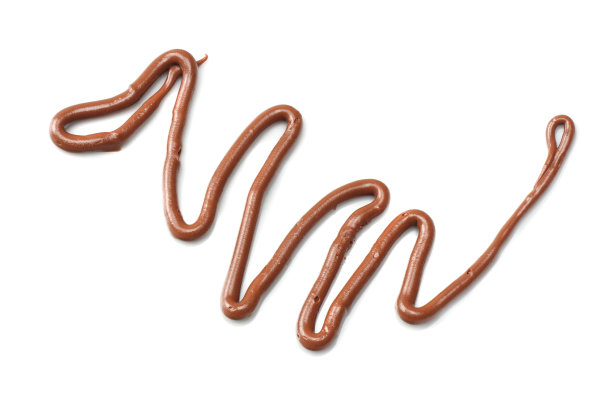 牛奶巧克力酱孤立在白色背景图片下载