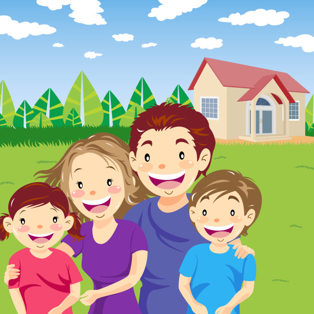 两个孩子的家庭图片下载