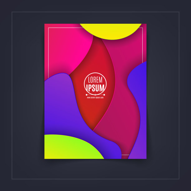 彩色渐变覆盖设计。明亮的多色波浪纸层的矢量未来主义插图。用流体颜色形状抽象创作背景。动态剪纸现代旗帜模板图片下载