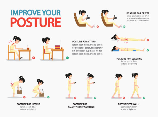 改善你的姿势信息图表图片下载