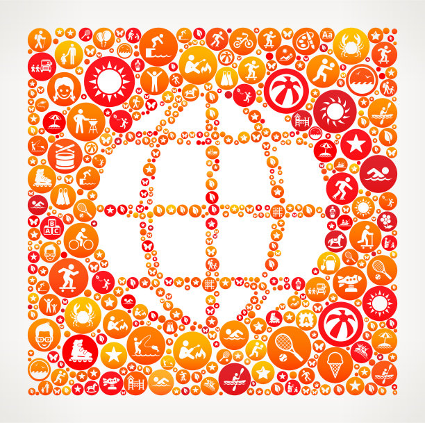 环球夏令营有趣的图标模式图片下载