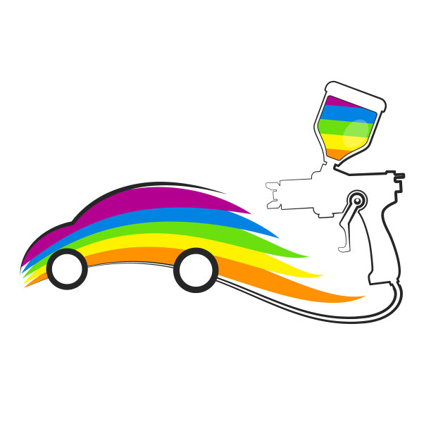 汽车喷漆与喷漆剪影图片下载