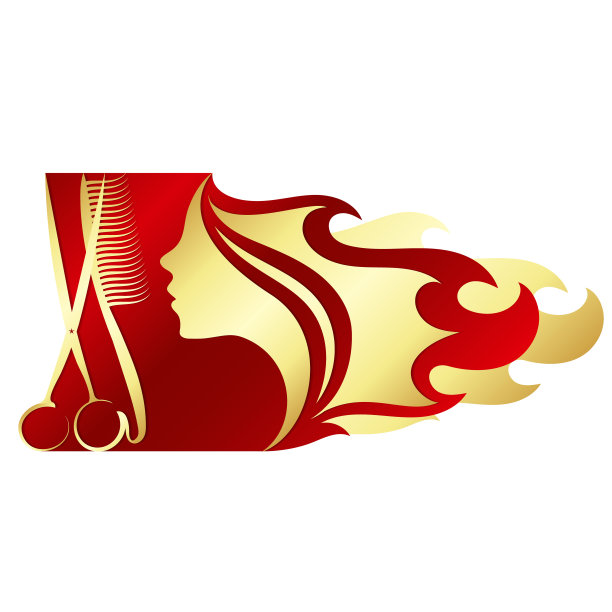 剪影的女孩为理发师图片下载