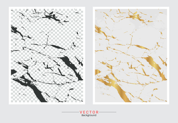 大理石与金色纹理背景，现代和豪华的设计卡，婚礼或邀请，网页横幅，封面模板，图案和壁纸(矢量EPS10，完全可编辑的颜色变化)图片下载