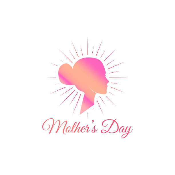 女士轮廓。母亲一天卡。妈妈的问候。在梁。向量。图片下载