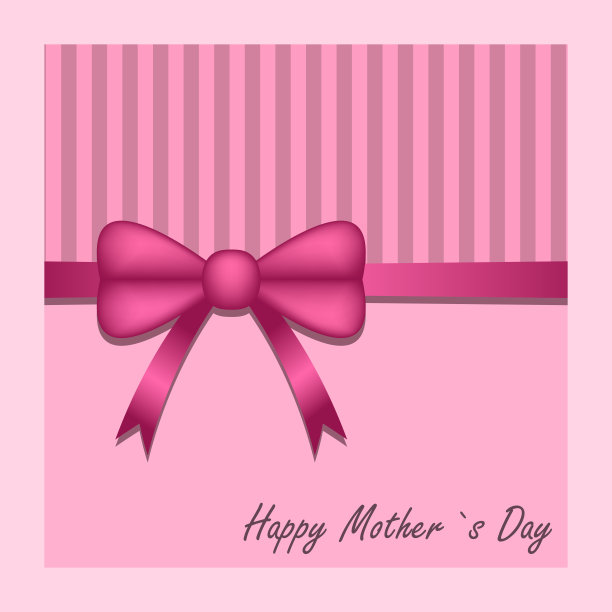 女人节快乐。以明信片形式带蝴蝶结的礼盒。矢量图图片下载