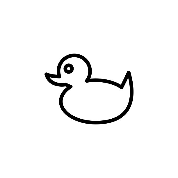 小鸭子图标。移动概念和web应用程序的极简图标元素。细线图标用于网站设计和开发，应用程序开发图片下载