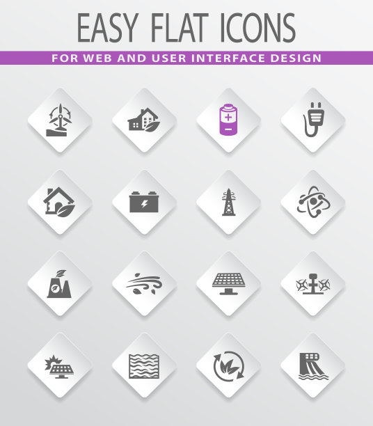 替代能源图标套装图片下载