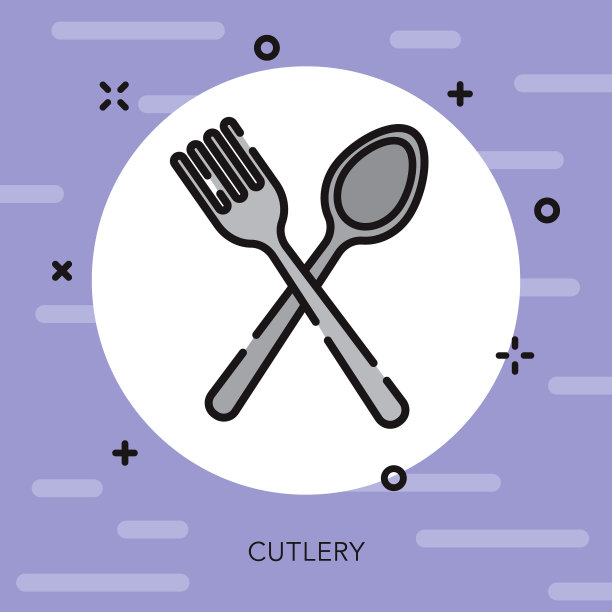 餐具打开轮廓餐厅图标图片下载