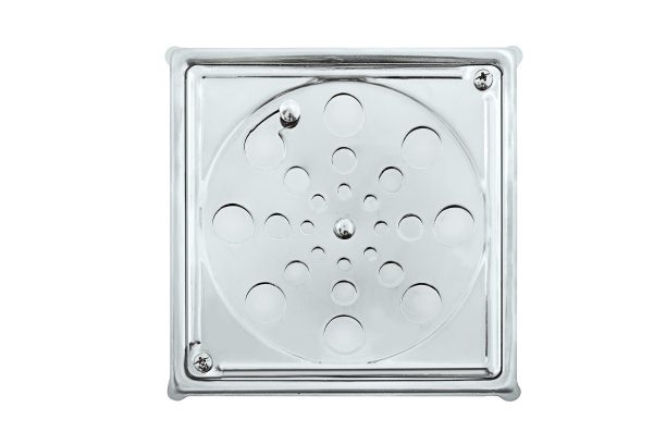 关闭铬漏隔离在白色背景图片下载