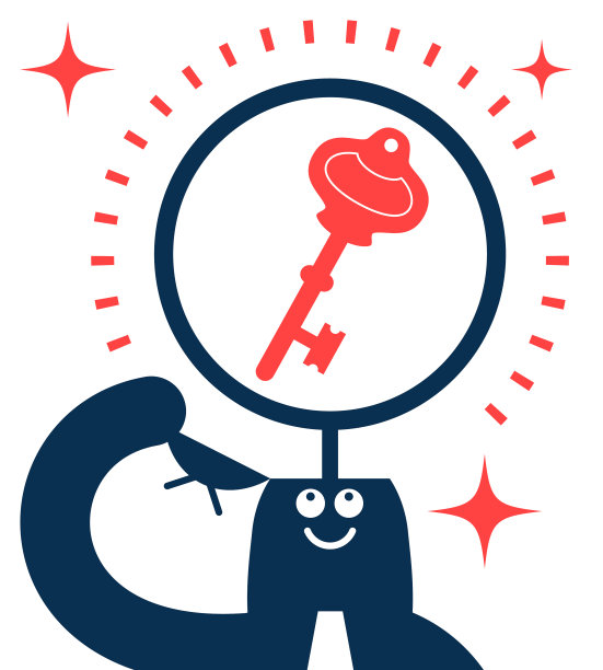 商人打开头和大钥匙图片下载