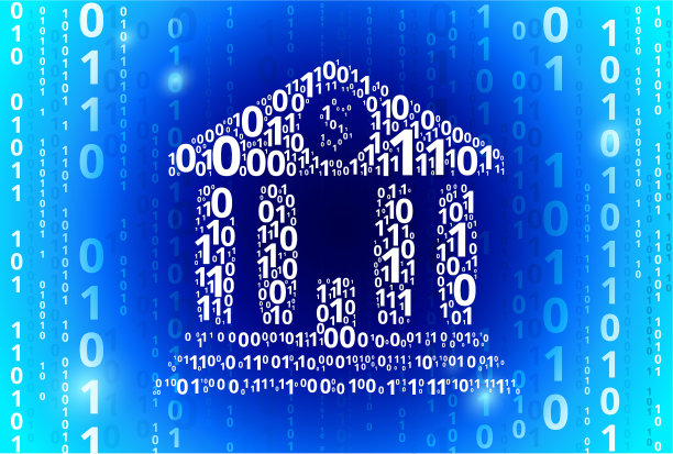银行二进制代码蓝色矢量模式背景图片下载