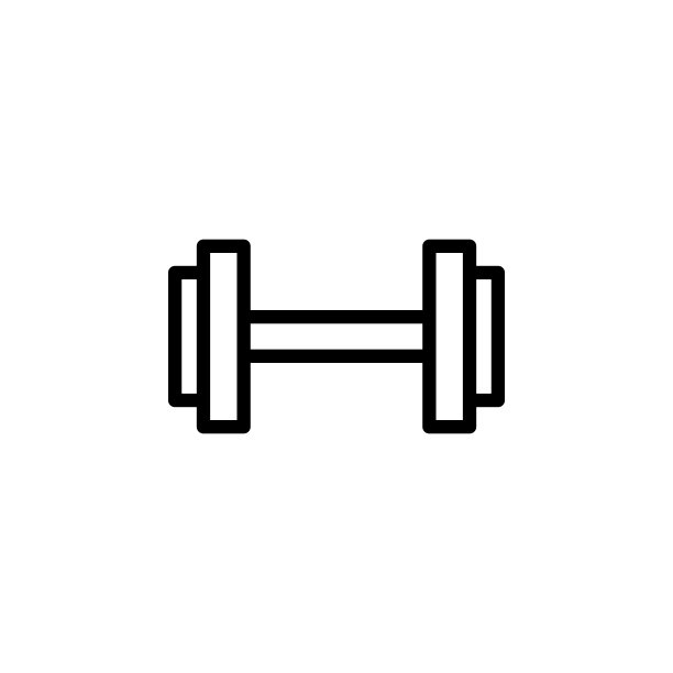 哑铃图标。移动概念和web应用程序的极简图标元素。细线图标用于网站设计和开发，应用程序开发图片下载