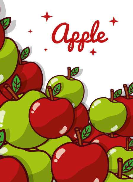 苹果水果多汁甜海报图片下载