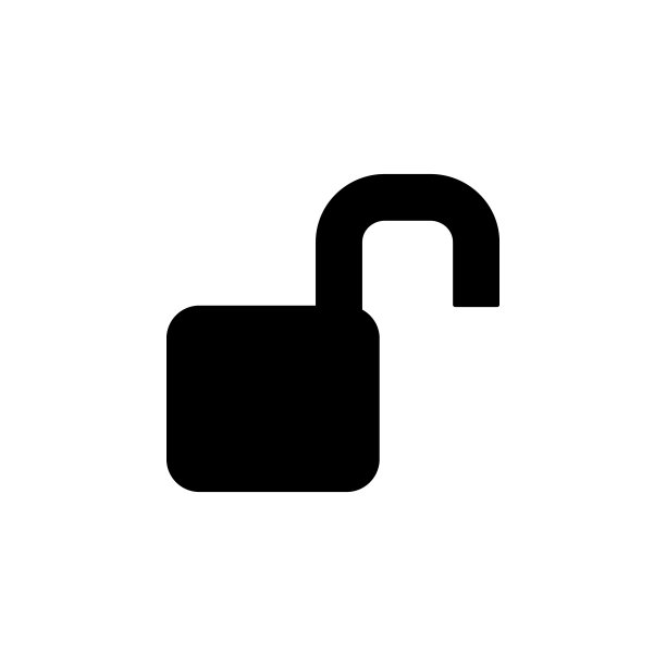 打开锁图标，用于移动概念和Web应用程序的简约图标元素，网站、Web设计、移动应用的符号和标志系列图标图片下载
