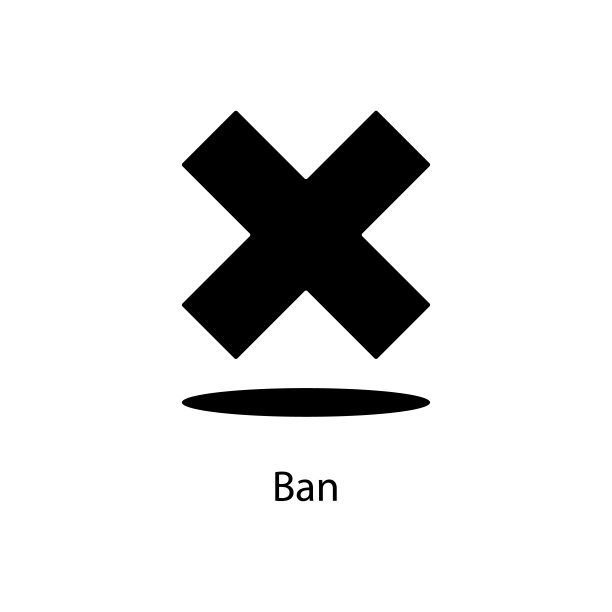 禁令标志图标。移动概念和web应用的极简图标元素。标志和符号收集图标为网站，网页设计，移动应用程序图片下载