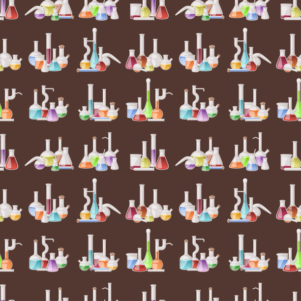 化学烧瓶实验室载体实验室玻璃器皿管液体生物技术分析管医疗科学设备无缝模式背景图片下载