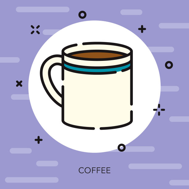 咖啡打开轮廓餐厅图标图片下载