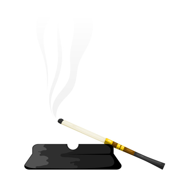 矢量插图抽象优雅的老式烟灰缸上的白色背景。卡通风格的烟灰缸上白色背景，孤立的物体。配件的时尚图片下载