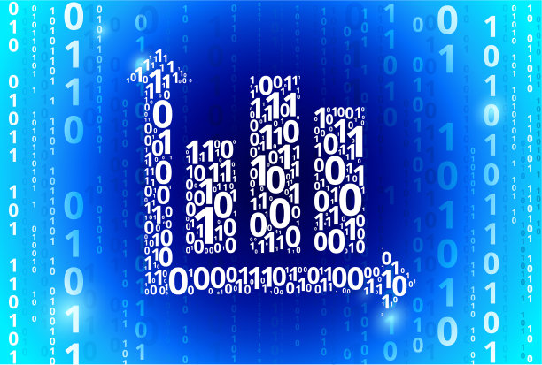 图二进制代码蓝色矢量模式背景图片下载