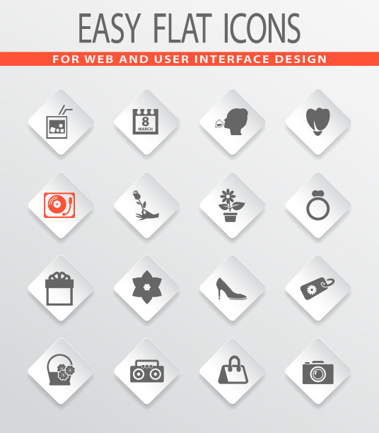 妇女节图标集图片下载