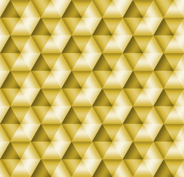 库存插图-无缝几何黄色3D模式，3D插图，明亮的背景。图片下载