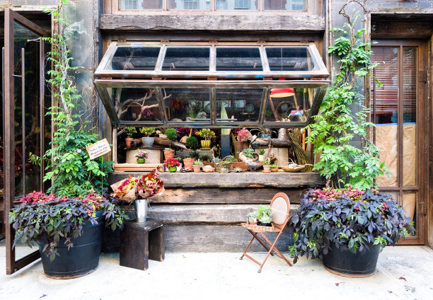 五彩缤纷的商店前面图片下载