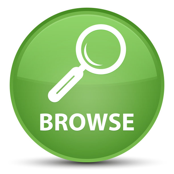 浏览专用软绿色圆形按钮图片下载