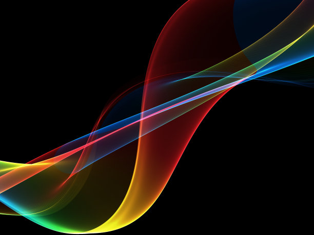 典雅抽象七彩波浪图片下载