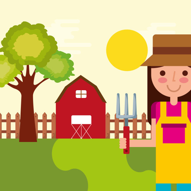 女孩园丁农场图片下载