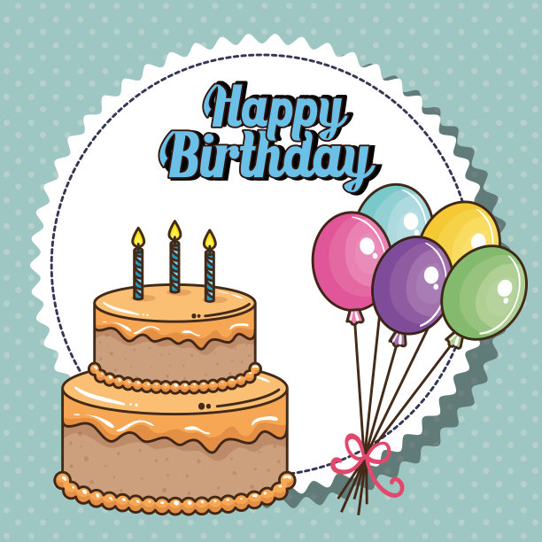 生日贺卡和甜蛋糕图片下载